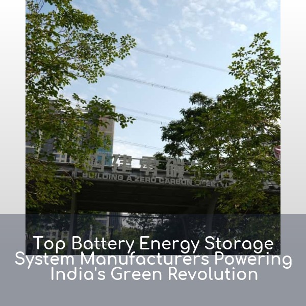 Top Battery Energy Storage System Manufacturers Powering India's Green Revolution